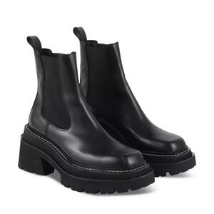 $475 New in box Sandro Black Chunky Ankle Boots Sz 37